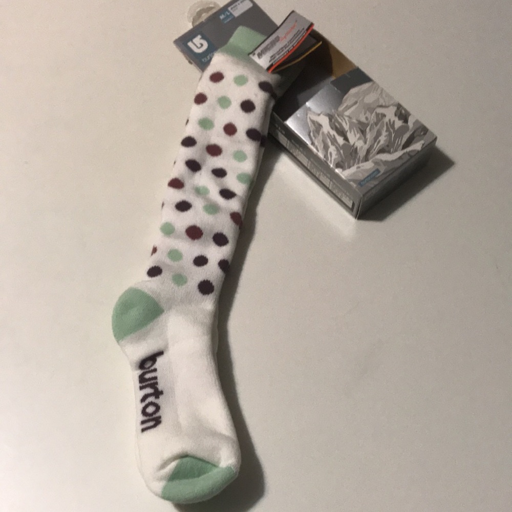 Burton Spots and Dots Micro High Tech Snowboarding Socks Made in Italy